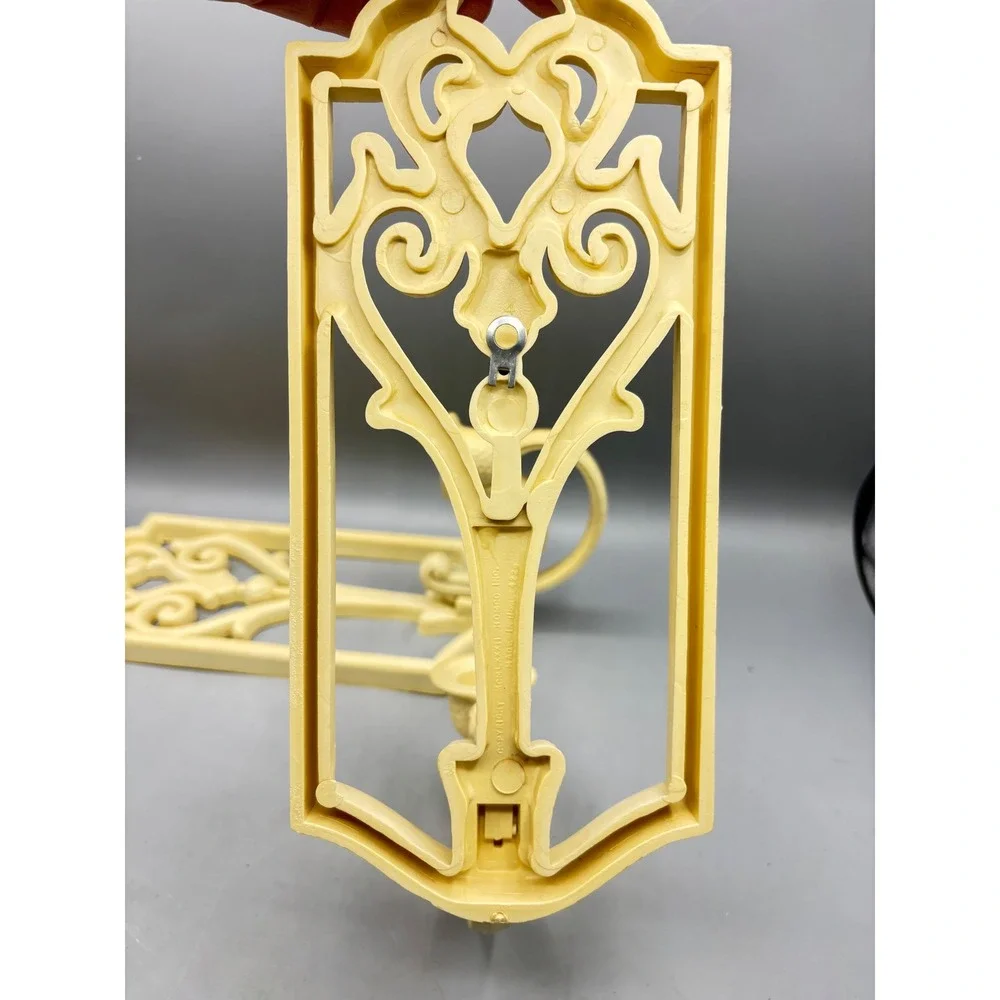 Vtg Homco Pair Ornate‎ Scroll Wall Sconces Cream Beige Candle Holder MCM